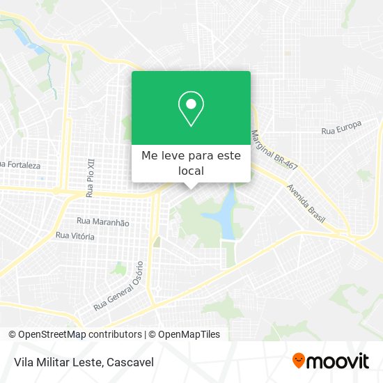 Vila Militar Leste mapa