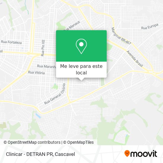 Clinicar - DETRAN PR mapa