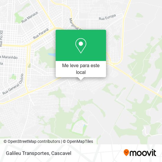 Galileu Transportes mapa