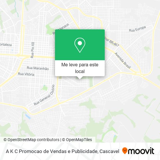 A K C Promocao de Vendas e Publicidade mapa
