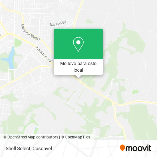Shell Select mapa