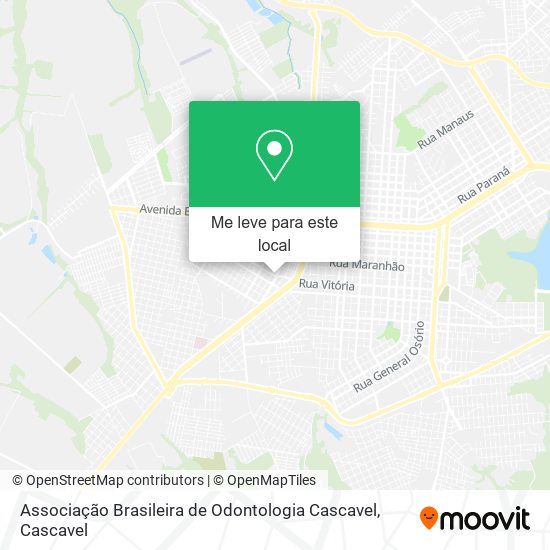 Associação Brasileira de Odontologia Cascavel mapa