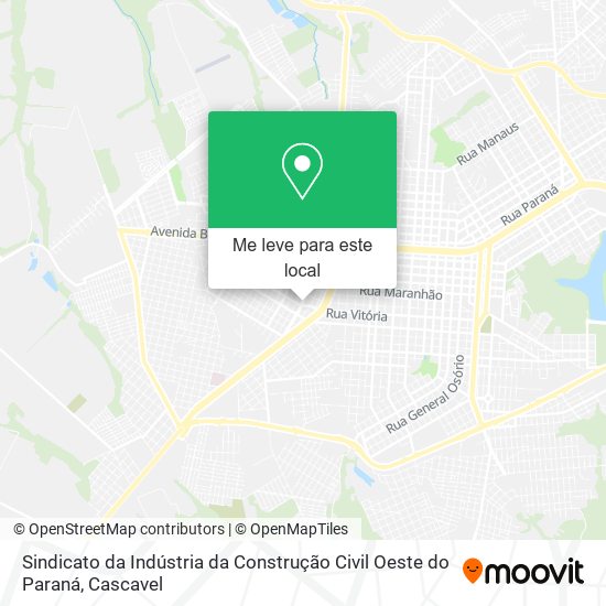 Sindicato da Indústria da Construção Civil Oeste do Paraná mapa
