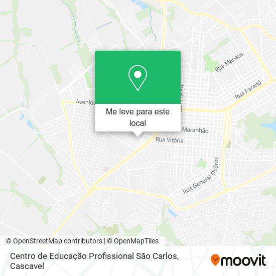 Centro de Educação Profissional São Carlos mapa