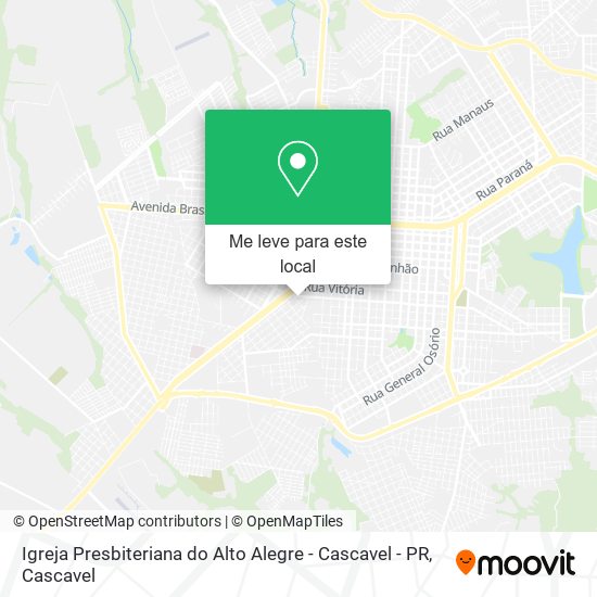 Igreja Presbiteriana do Alto Alegre - Cascavel - PR mapa