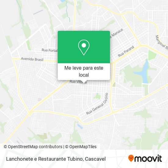 Lanchonete e Restaurante Tubino mapa