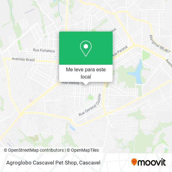 Agroglobo Cascavel Pet Shop mapa