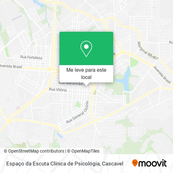 Espaço da Escuta Clínica de Psicológia mapa