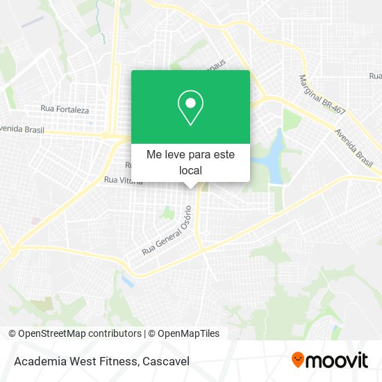 Academia West Fitness mapa