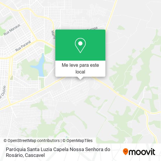 Paróquia Santa Luzia Capela Nossa Senhora do Rosário mapa