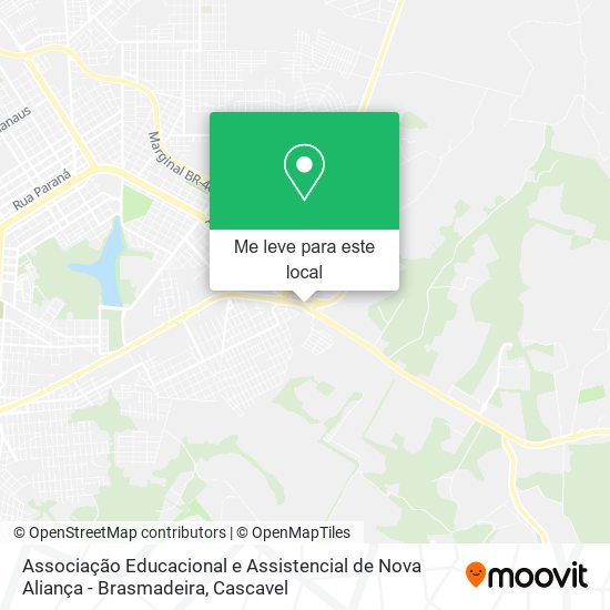 Associação Educacional e Assistencial de Nova Aliança - Brasmadeira mapa