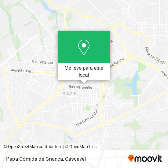 Papa Comida de Crianca mapa