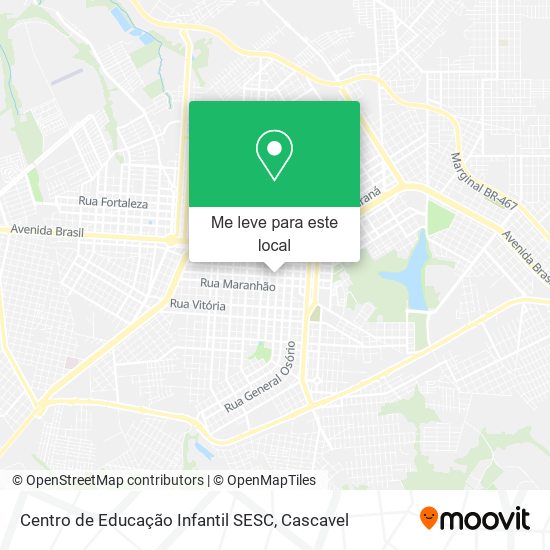 Centro de Educação Infantil SESC mapa