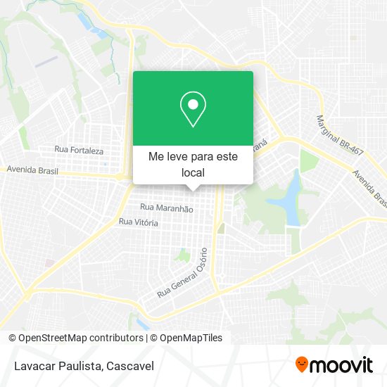 Lavacar Paulista mapa