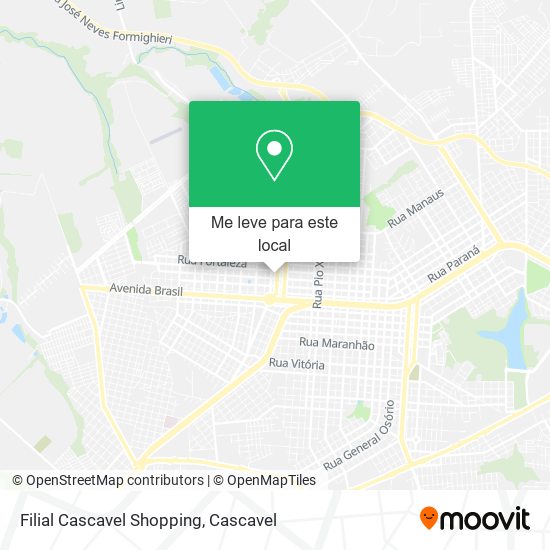 Filial Cascavel Shopping mapa