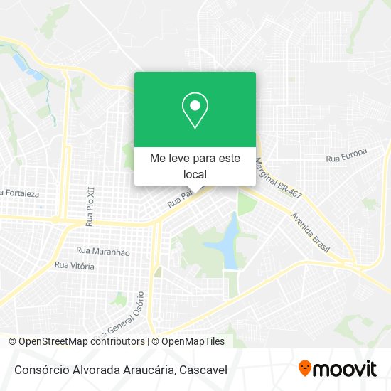 Consórcio Alvorada Araucária mapa