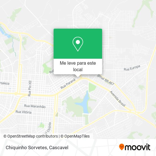 Chiquinho Sorvetes mapa