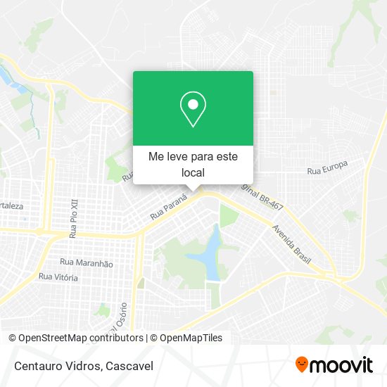 Centauro Vidros mapa
