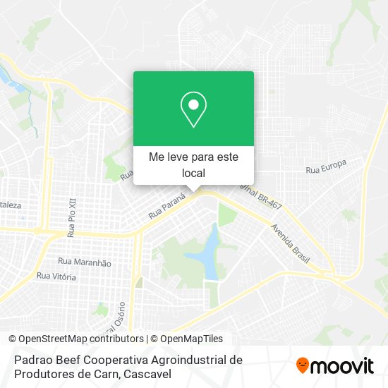 Padrao Beef Cooperativa Agroindustrial de Produtores de Carn mapa