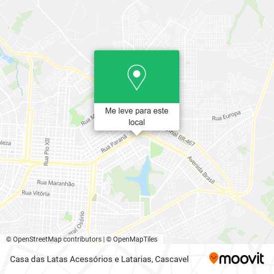 Casa das Latas Acessórios e Latarias mapa