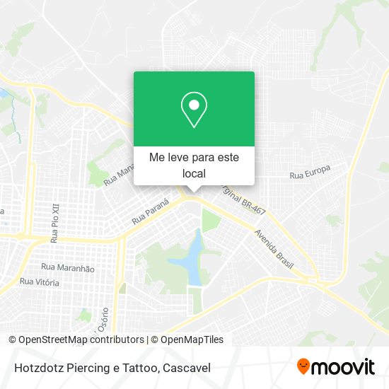 Hotzdotz Piercing e Tattoo mapa