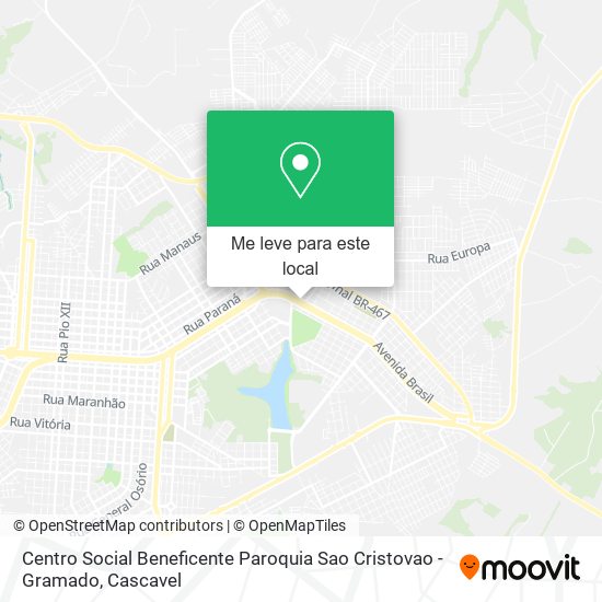 Centro Social Beneficente Paroquia Sao Cristovao - Gramado mapa