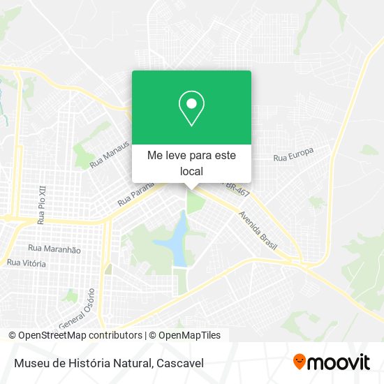 Museu de História Natural mapa