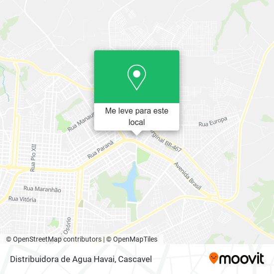 Distribuidora de Agua Havai mapa