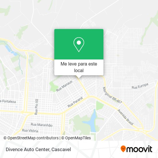 Divence Auto Center mapa