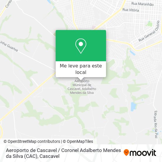 Aeroporto de Cascavel / Coronel Adalberto Mendes da Silva (CAC) mapa