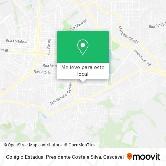 Colégio Estadual Presidente Costa e Silva mapa