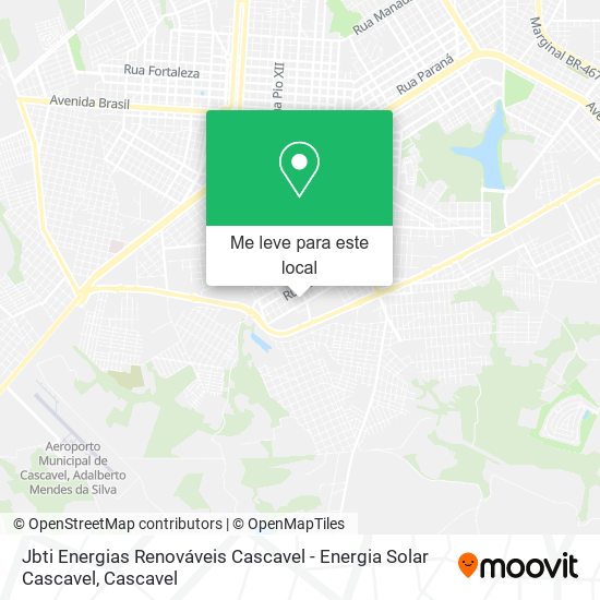 Jbti Energias Renováveis Cascavel - Energia Solar Cascavel mapa