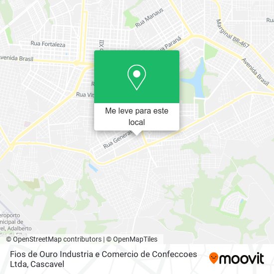 Fios de Ouro Industria e Comercio de Confeccoes Ltda mapa