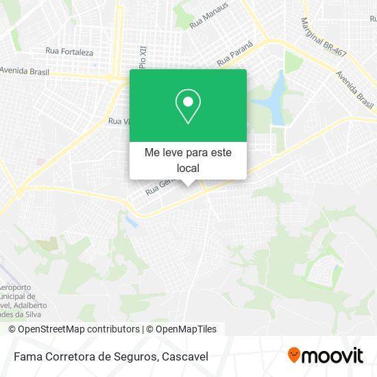 Fama Corretora de Seguros mapa