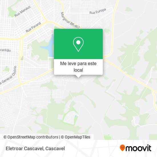 Eletroar Cascavel mapa