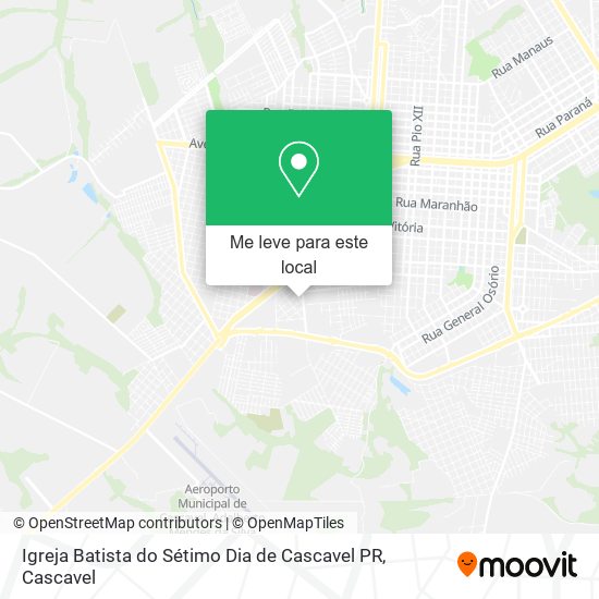 Igreja Batista do Sétimo Dia de Cascavel PR mapa