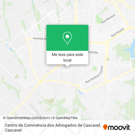Centro de Convivência dos Advogados de Cascavel mapa