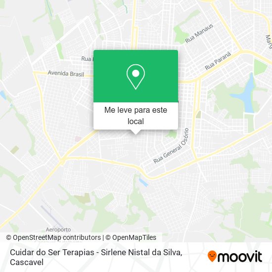 Cuidar do Ser Terapias - Sirlene Nistal da Silva mapa