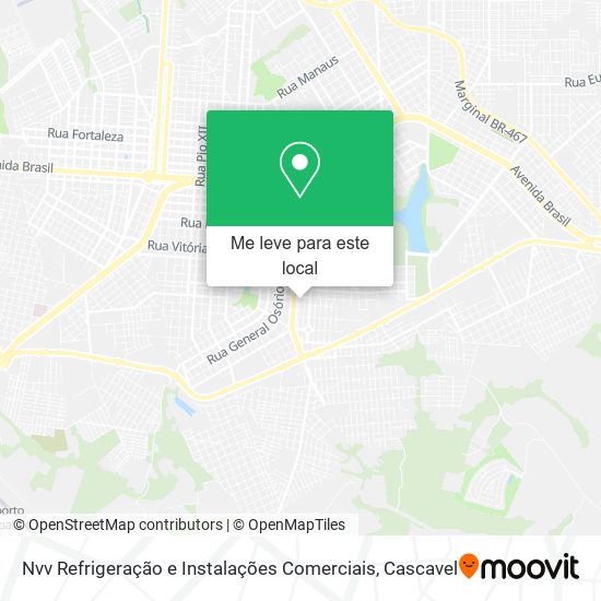 Nvv Refrigeração e Instalações Comerciais mapa