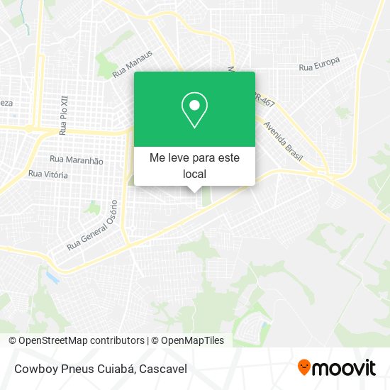 Cowboy Pneus Cuiabá mapa