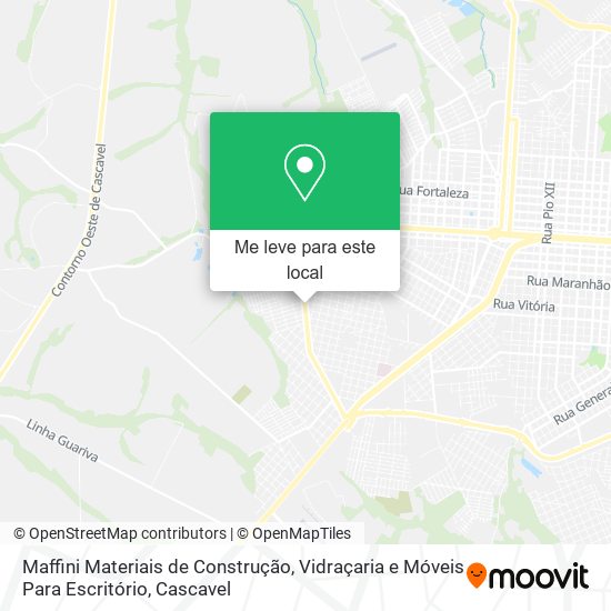 Maffini Materiais de Construção, Vidraçaria e Móveis Para Escritório mapa