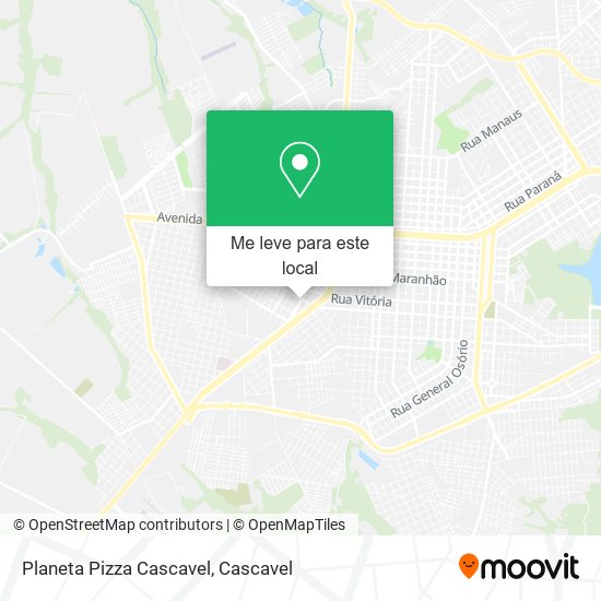 Planeta Pizza Cascavel mapa