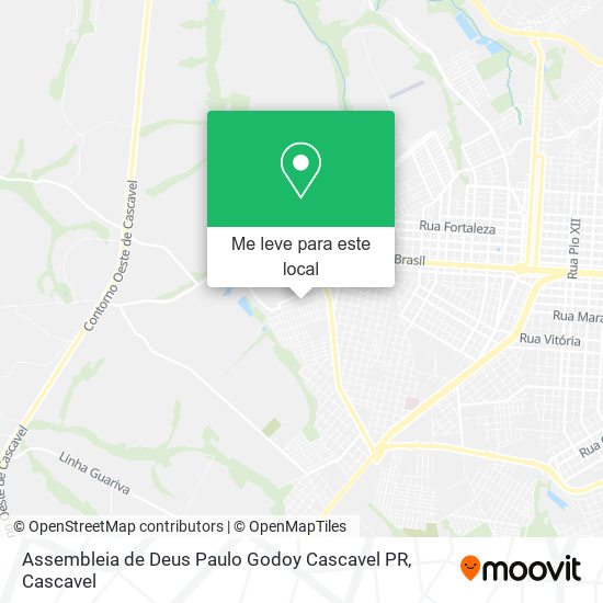Assembleia de Deus Paulo Godoy Cascavel PR mapa
