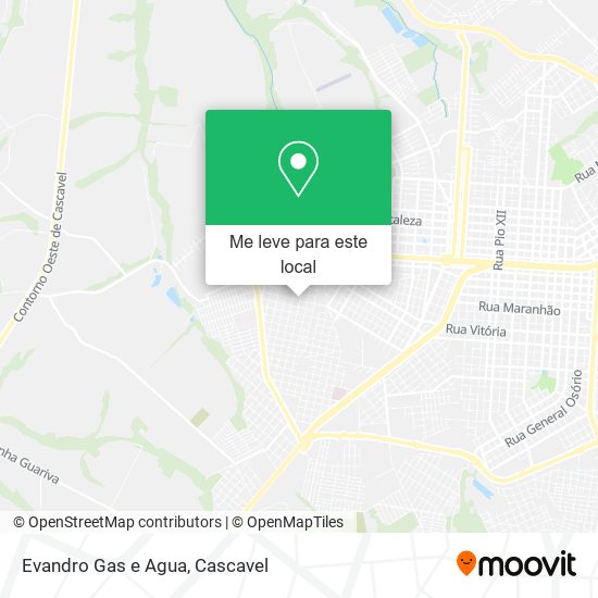 Evandro Gas e Agua mapa