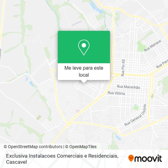 Exclusiva Instalacoes Comerciais e Residenciais mapa