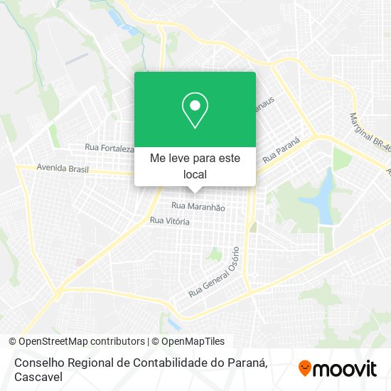 Conselho Regional de Contabilidade do Paraná mapa