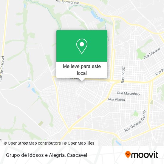 Grupo de Idosos e Alegria mapa