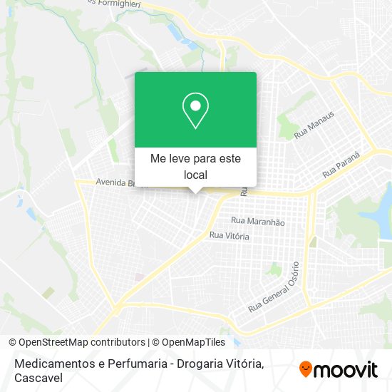 Medicamentos e Perfumaria - Drogaria Vitória mapa