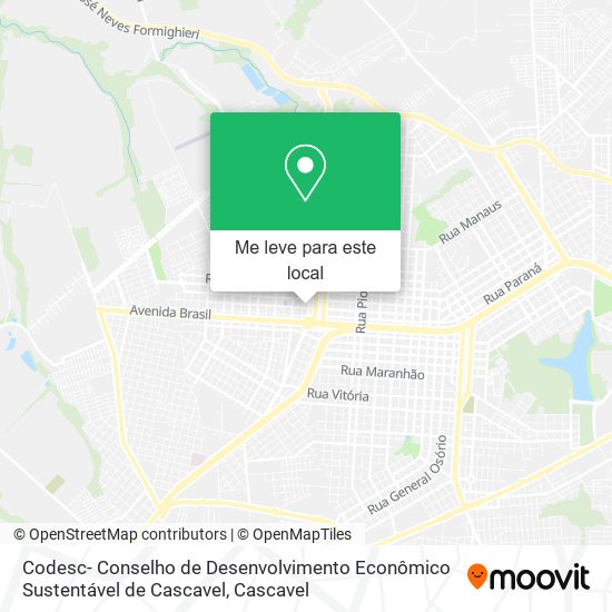 Codesc- Conselho de Desenvolvimento Econômico Sustentável de Cascavel mapa