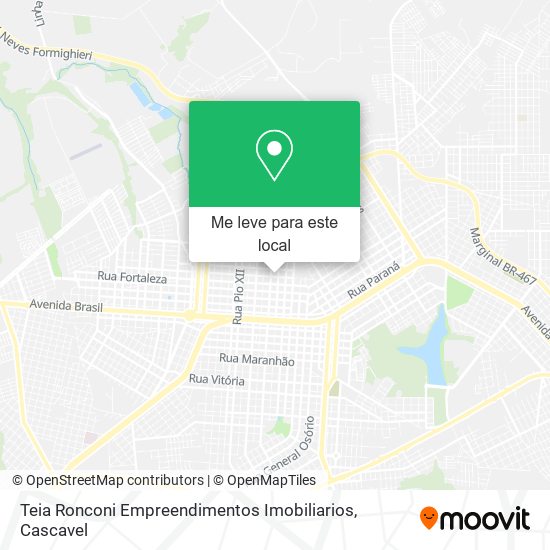 Teia Ronconi Empreendimentos Imobiliarios mapa